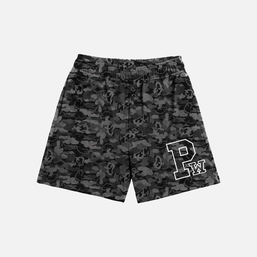 "XX Camo" Mesh Shorts